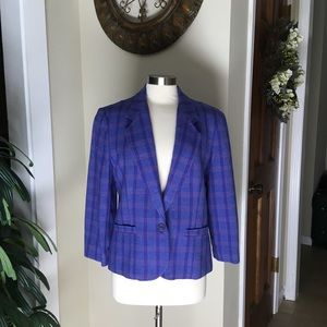 Pendleton vintage plaid blazer